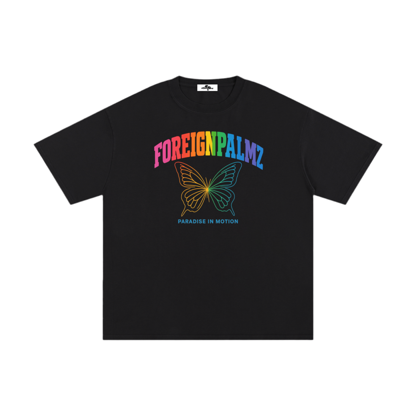 Woman’s “Paradise In Motion” Tee (Colorful Butterfly Edition)