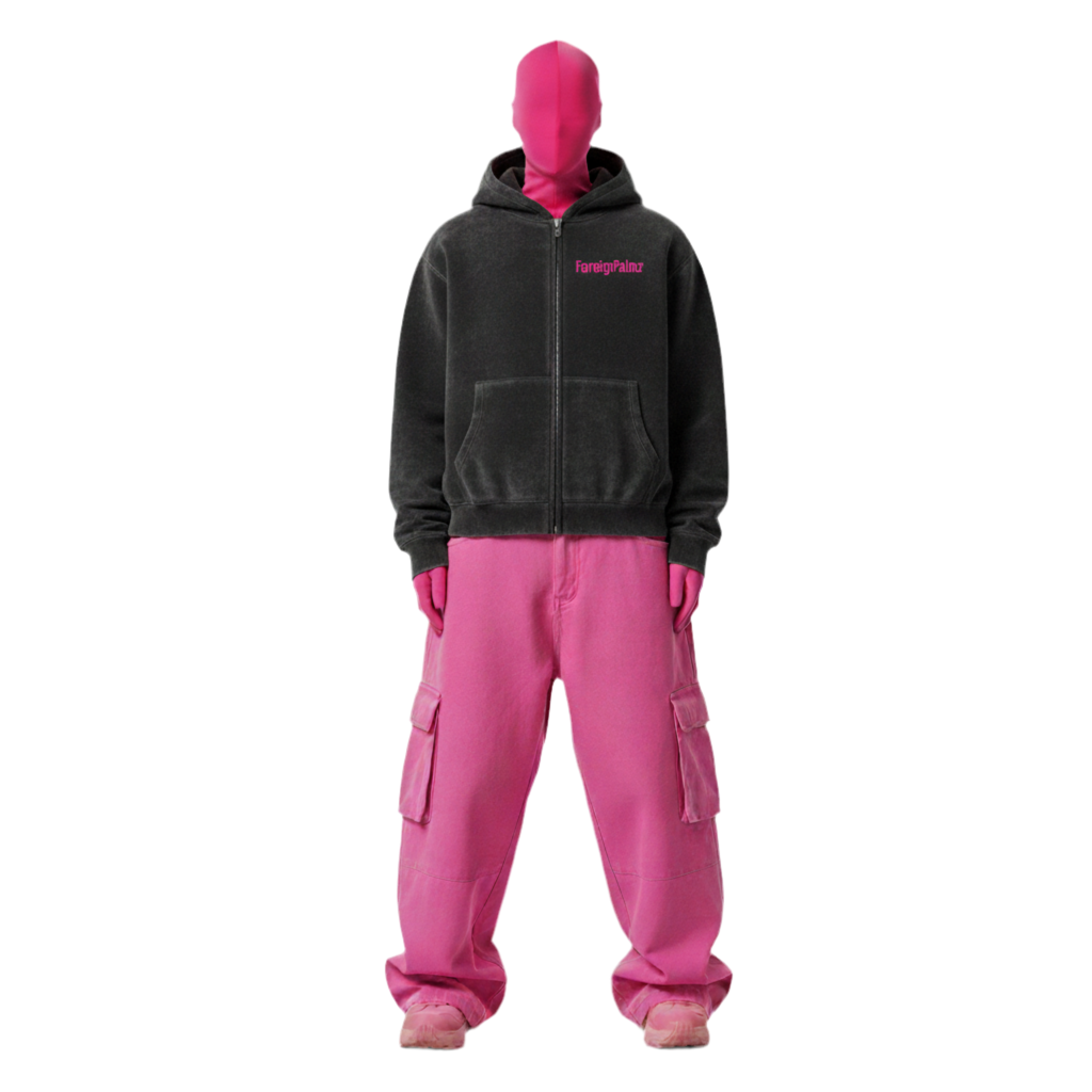 ForeignPalmz Pink Hoodie (Boxy Logo)