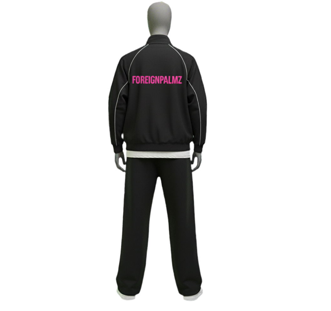 Woman’s ForeignPalmz Reflection Striped Jacket (Pink Logo Edition)