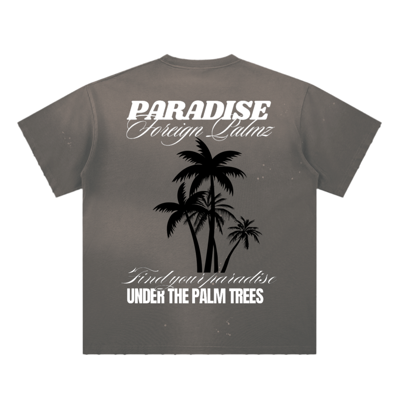 ForeignPalmz Vintage Paint Splatter Tee (Front & Back Print)
