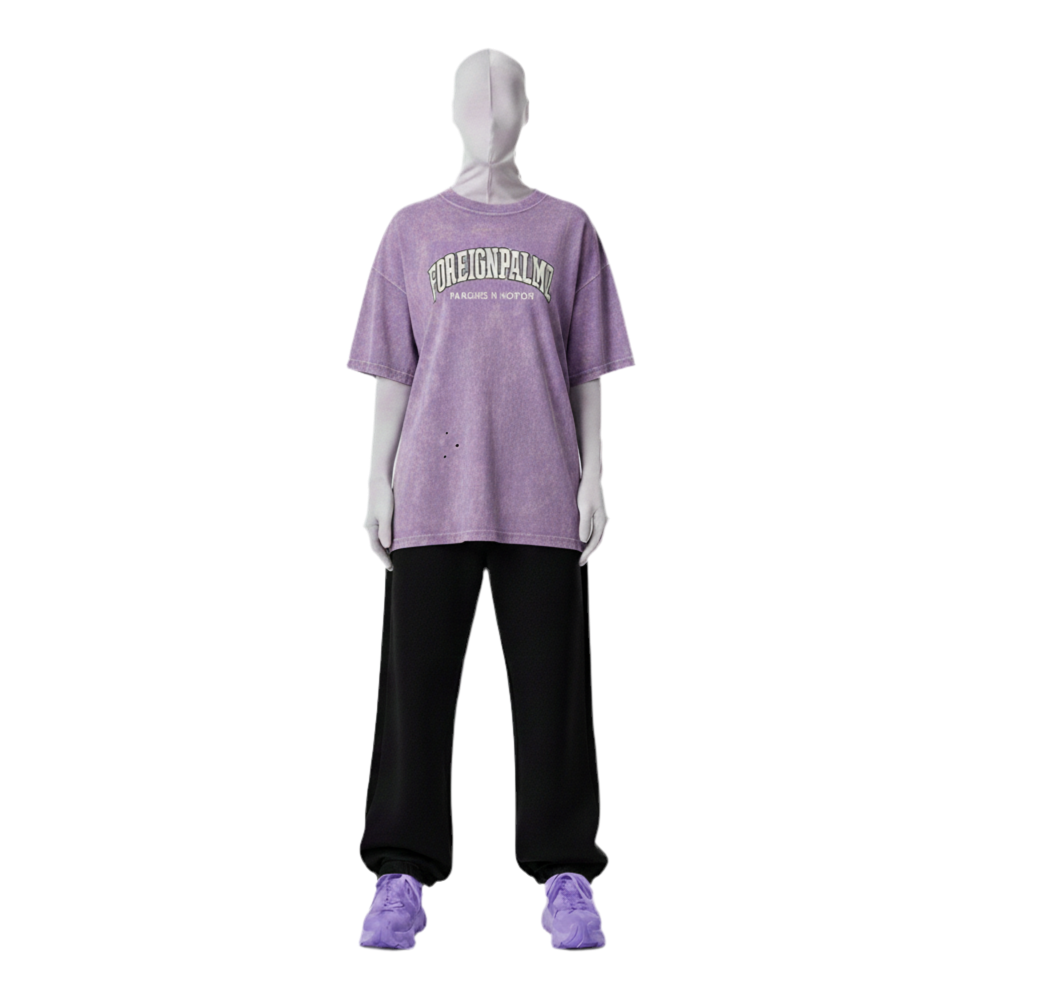 Womans Foreignpalmz Oversized Tee (Front & Back Print)