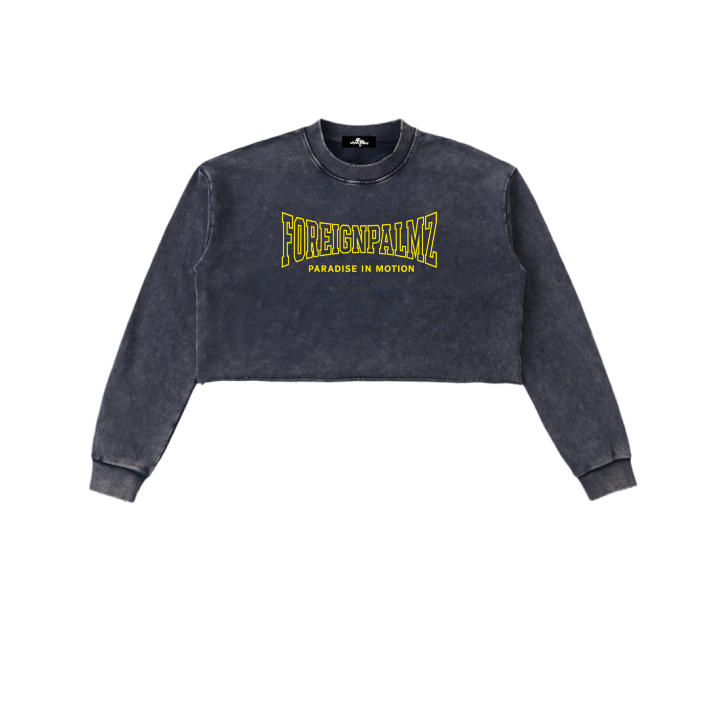 Woman’s “Paradise In Motion”Cropped Sweatshirt (Yellow Edition)