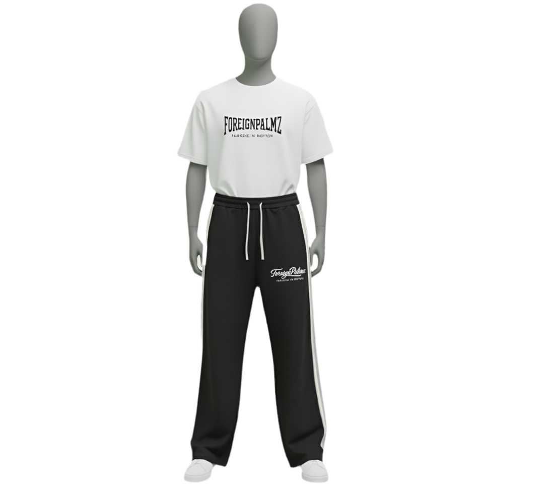 ForeignPalmz “Paradise In Motion”Side-Stripe Pants