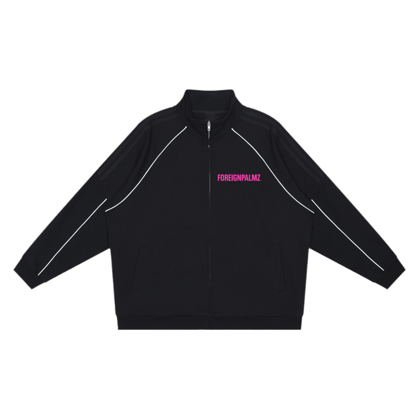 Woman’s ForeignPalmz Reflection Striped Jacket (Pink Logo Edition)