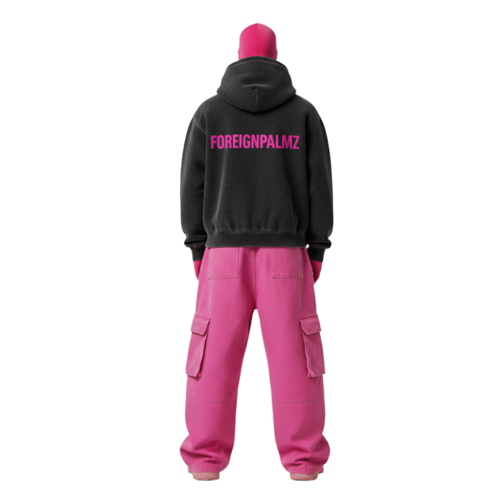 ForeignPalmz Pink Hoodie (Boxy Logo)