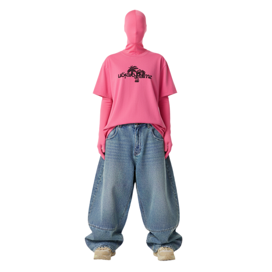 Woman’s Oversized Vintage Tee (Classic Black Logo Edition)