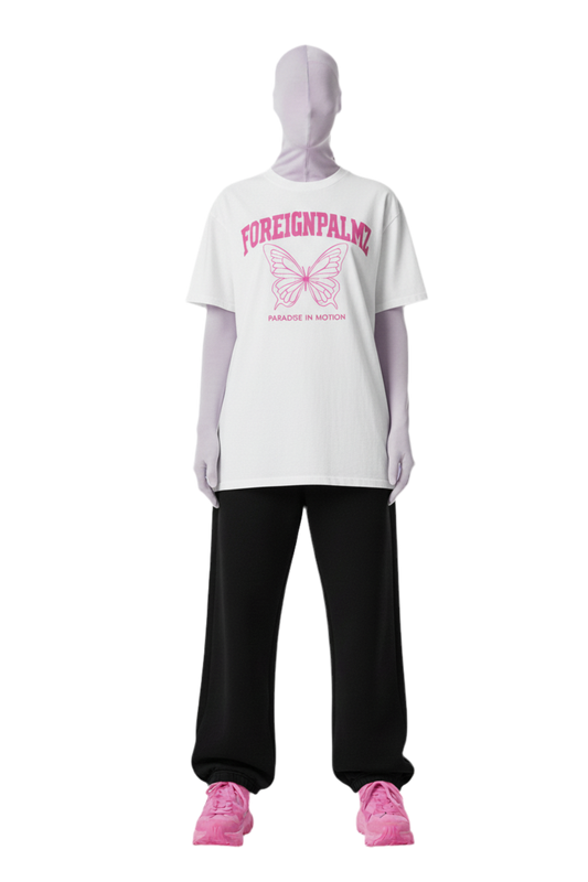 Woman’s ForeignPalmz Butterfly Tee (Pink Edition)
