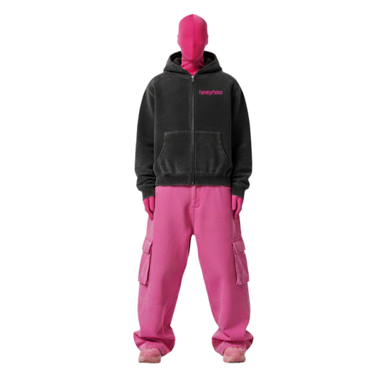 ForeignPalmz Pink Hoodie (Boxy Logo)
