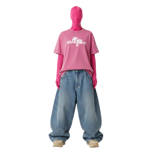 Womans Oversized Vintage Tee (Classic White Logo Edition)