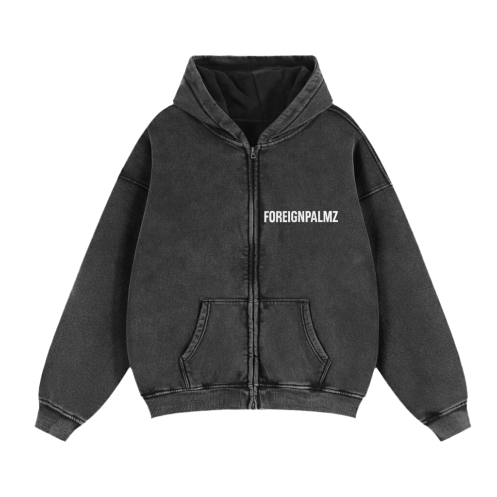 Zip-Through Boxy Fleece Hoodie