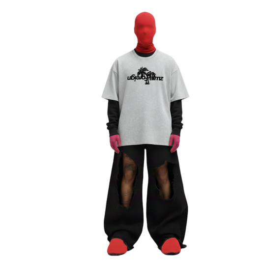 ForeignPalmz Oversized Vintage Tee (Black Logo)