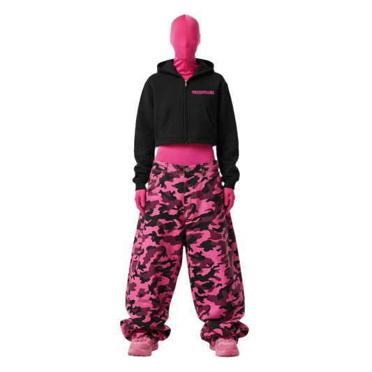 ForeignPalmz “Apex Drive” Cropped Hoodie (Pink Edition)