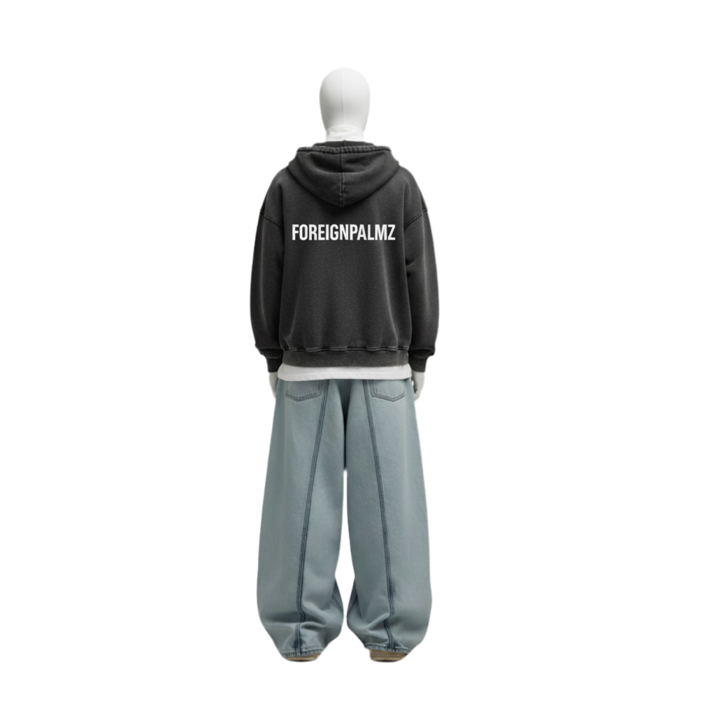 Zip-Through Boxy Fleece Hoodie