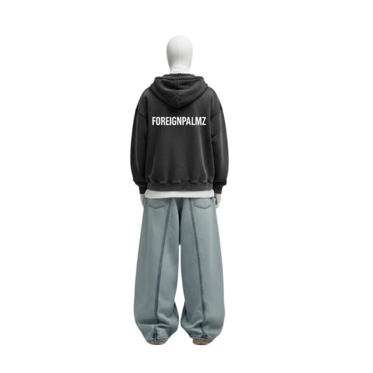 Zip-Through Boxy Fleece Hoodie