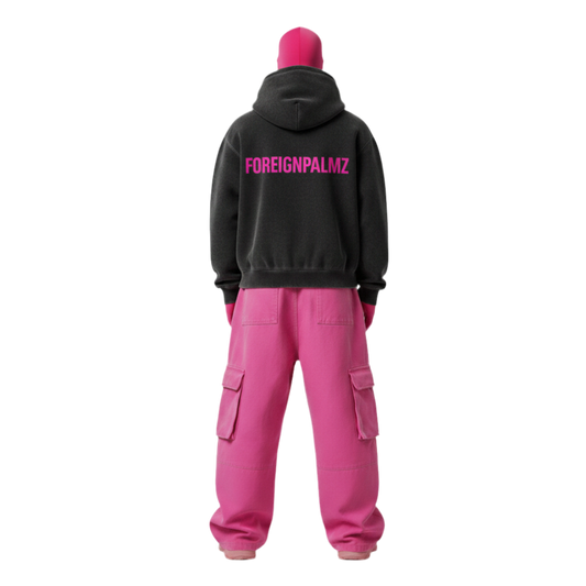 ForeignPalmz Pink Hoodie (Boxy Logo)