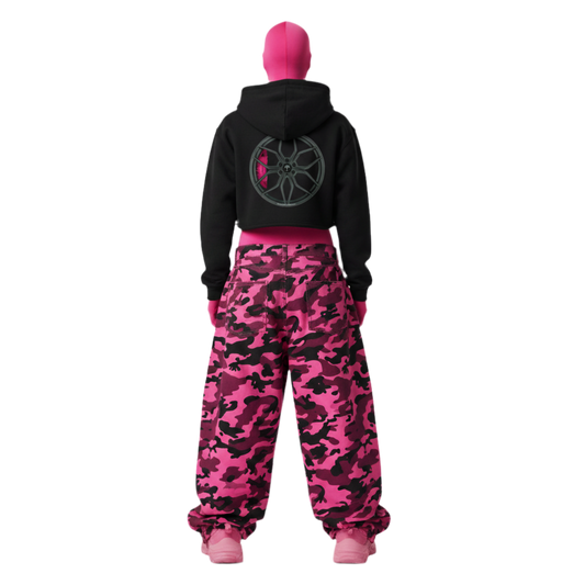 ForeignPalmz “Apex Drive” Cropped Hoodie (Pink Edition)