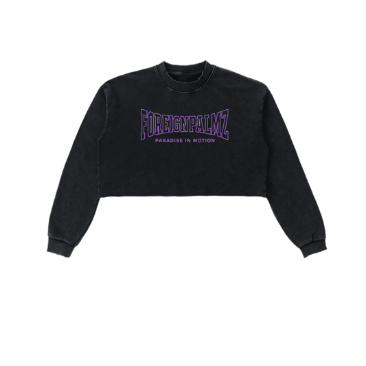 Woman’s Paradise In Motion Cropped Sweatshirt